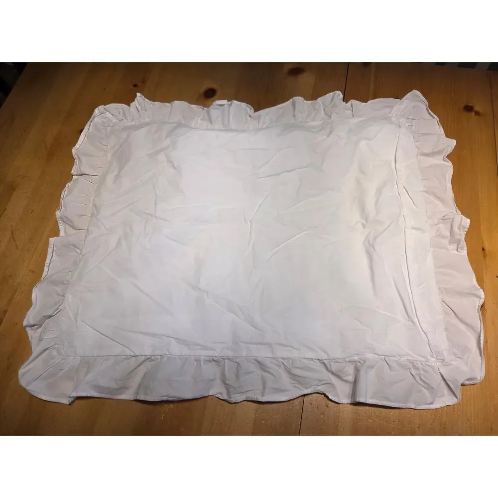 Simply Shabby Chic White Ruffle Outlined Pillowcase Romantic